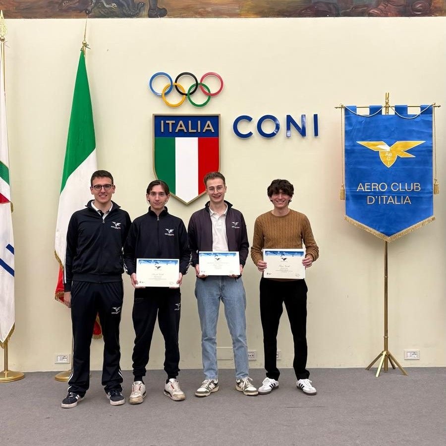 Premiazione presso il CONI e l'Aero Club d'Italia